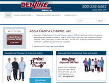 Tablet Screenshot of denlineuniforms.com